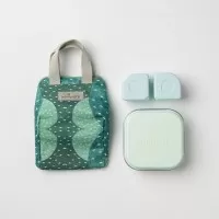 Set geanta termoizolanta Mealtote cu cutie Grow Bento Miniware Ready Go! Bento 4 piese Prickly Pear
