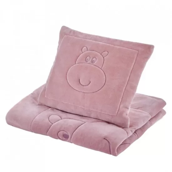 Set pernuta si paturica din plus Bear BabyJem Roz Set pernuta si paturica din plus Bear BabyJem Roz