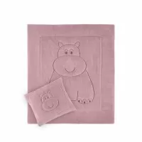 Set pernuta si paturica din plus Bear BabyJem Roz
