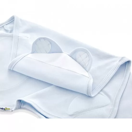 Sistem de infasare din bumbac 0-3 luni BabyJem Swaddle Bleu Sistem de infasare din bumbac 0-3 luni BabyJem Swaddle Bleu