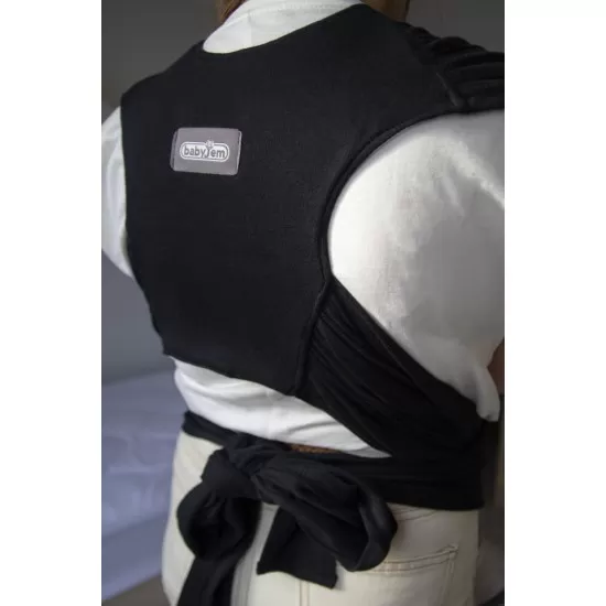Sistem de purtare wrap elastic pentru bebelusi BabyJem Culoare Negru Sistem de purtare wrap elastic pentru bebelusi BabyJem Culoare Negru