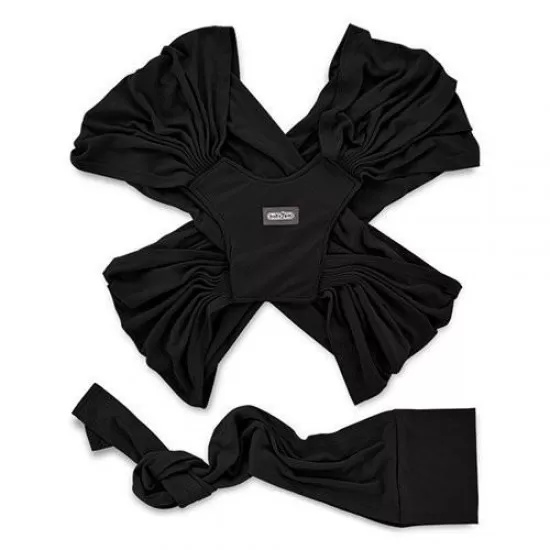 Sistem de purtare wrap elastic pentru bebelusi BabyJem Culoare Negru Sistem de purtare wrap elastic pentru bebelusi BabyJem Culoare Negru
