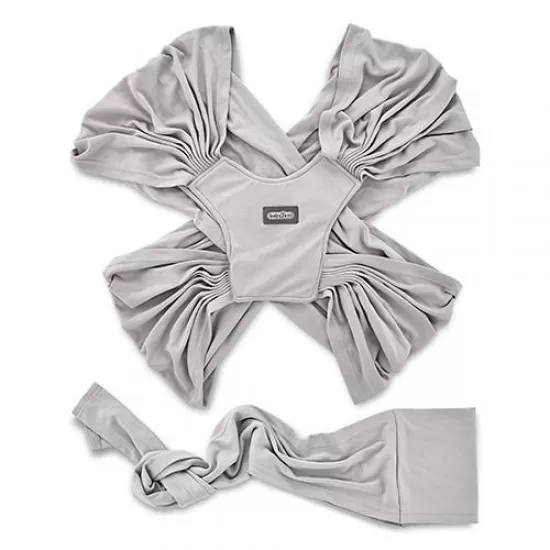 Sistem de purtare wrap elastic pentru bebelusi BabyJem Gri Sistem de purtare wrap elastic pentru bebelusi BabyJem Gri