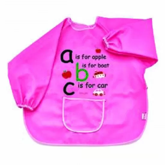 Sort cu maneci pentru activitati ABC BabyJem Roz Sort cu maneci pentru activitati ABC BabyJem Roz