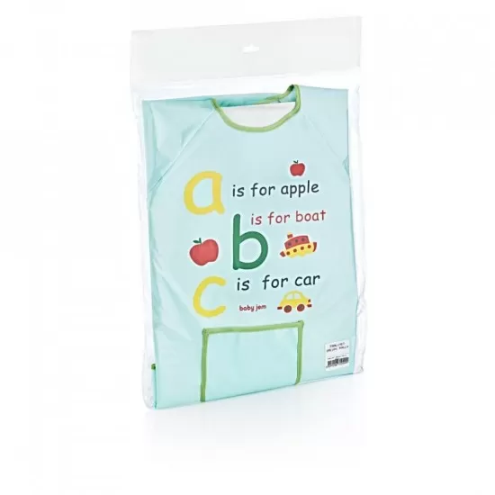 Sort cu maneci pentru activitati ABC BabyJem Verde Sort cu maneci pentru activitati ABC BabyJem Verde