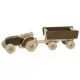 Set din lemn tractor cu remorca 52 cm - Goki Nature Set din lemn tractor cu remorca 52 cm - Goki Nature