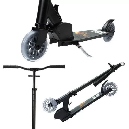 Trotineta cu 2 roti pliabila Scooter Deluxe Black