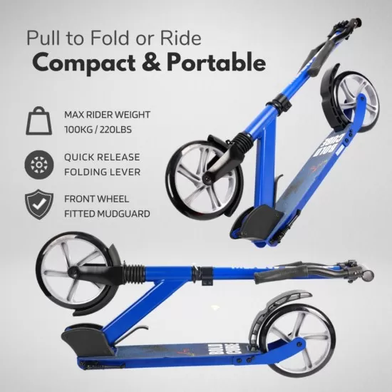 Trotineta Freestyle pliabila Scooter XL Turcoaz cu 2 roti Trotineta Freestyle pliabila Scooter XL Turcoaz cu 2 roti