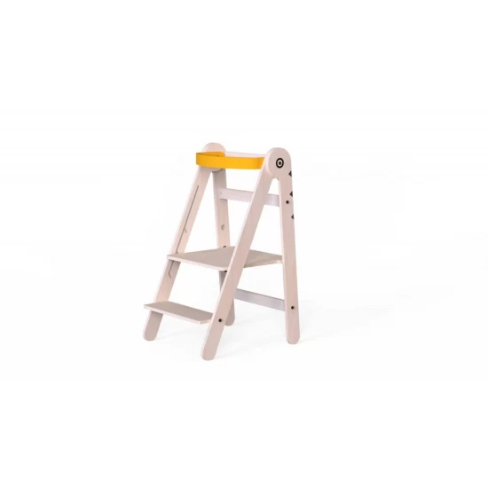 Turn de invatare pliabil MamaToyz Learning Tower din lemn Galben Turn de invatare pliabil MamaToyz Learning Tower din lemn Galben