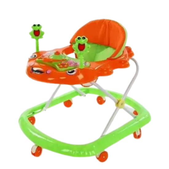 Premergator cu sunete si lumini Broscuta verde/portocaliu Premergator cu sunete si lumini Broscuta verde/portocaliu