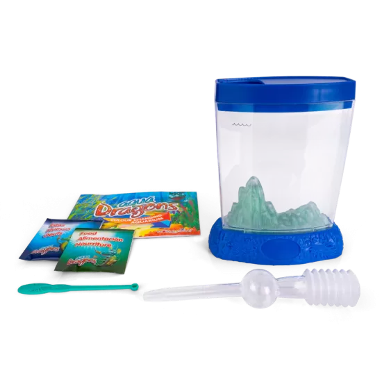 Set educativ STEM Aqua Dragons - Habitat Deluxe in culori schimbatoare si LED-uri
