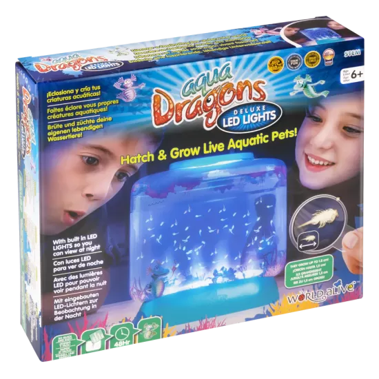 Set educativ STEM Aqua Dragons - Habitat Lumea subacvatica, acvariu Deluxe cu LED-uri