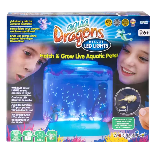 Set educativ STEM Aqua Dragons - Habitat Lumea subacvatica, acvariu Deluxe cu LED-uri