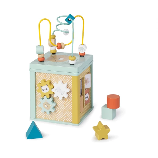 Cub de activitati din lemn Saro Baby Cub de activitati din lemn Saro Baby