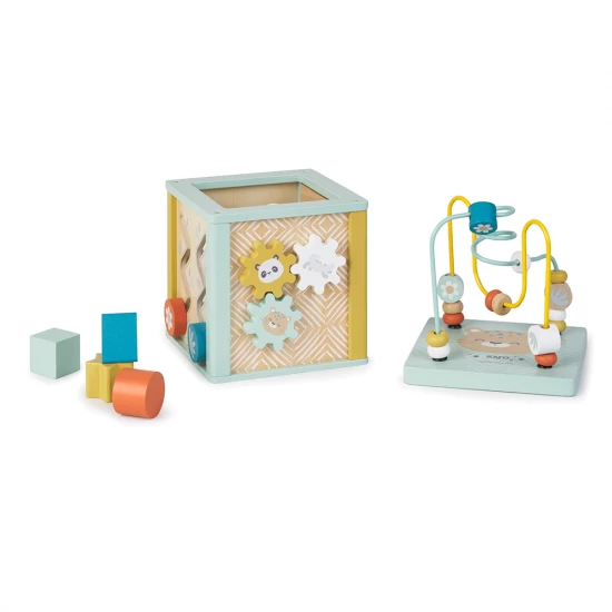 Cub de activitati din lemn Saro Baby Cub de activitati din lemn Saro Baby