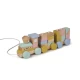 Jucarie din lemn, trenulet cu forme de construit, multicolor, Saro Baby Jucarie din lemn, trenulet cu forme de construit, multicolor, Saro Baby