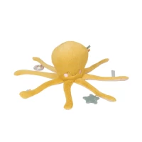 Jucarie senzoriala de plus Ocean Life Multiactivity Giant Plushie Octopus Mustard