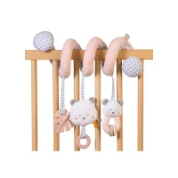 Jucarie zornaitoare din plus, spirala, design Sweet Fun, Pink