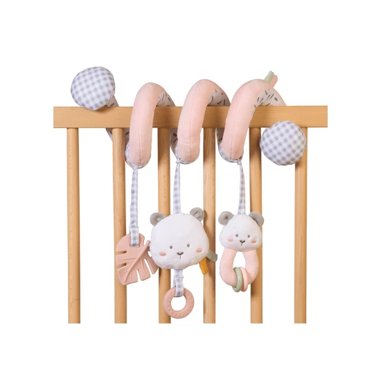 Jucarie zornaitoare din plus, spirala, design Sweet Fun, Pink Jucarie zornaitoare din plus, spirala, design Sweet Fun, Pink