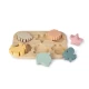 Puzzle din silicon alimentar cu baza din bambus Sea Life