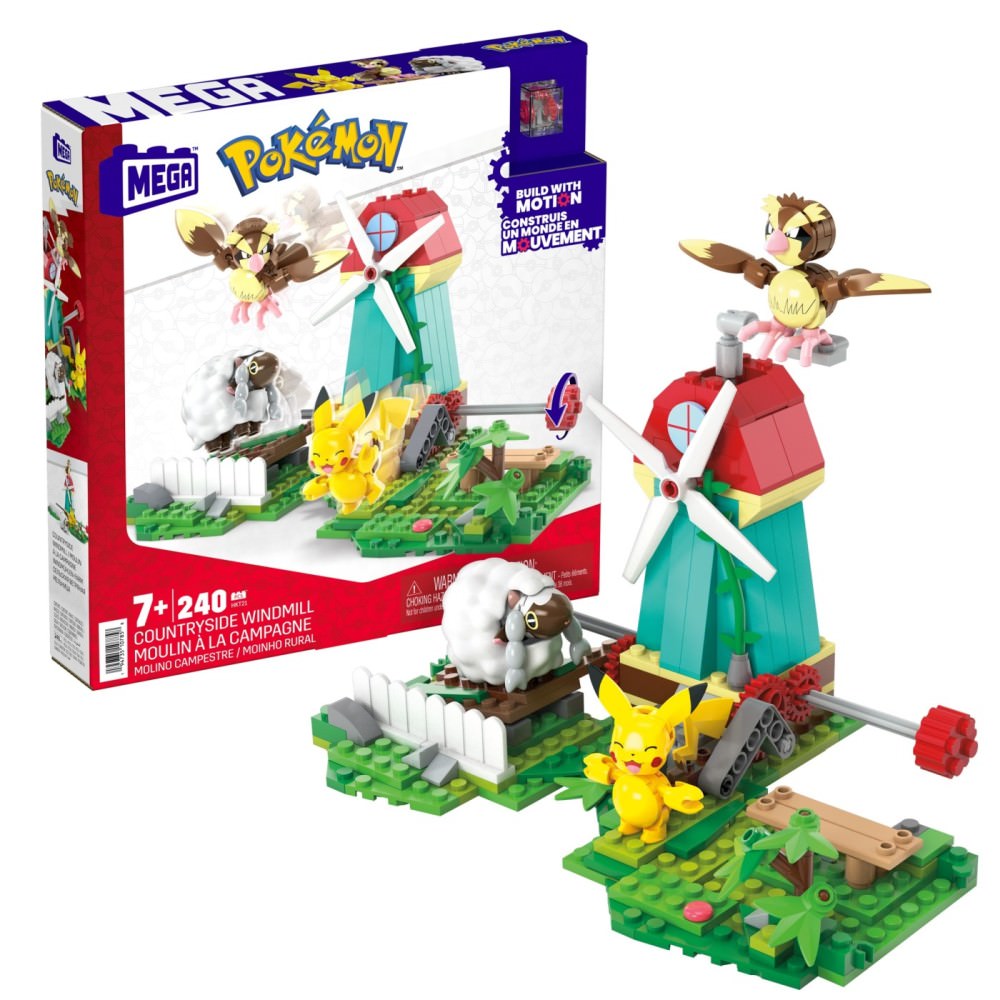 Mattel Set constructie Pokemon Mega moara de vant de la tara 240 piese