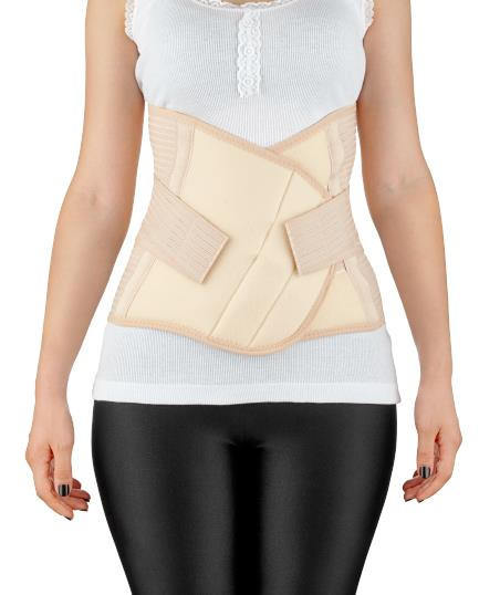 BabyJem Centura abdominala post-natala reglabila Postpartum (Culoare: Crem, Marime: L-XL)
